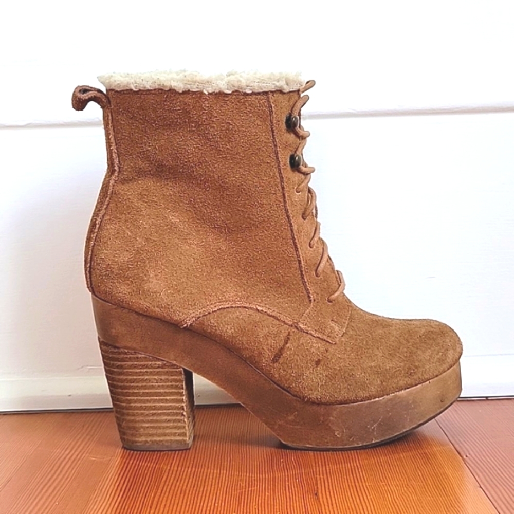Brown Suede Denim & Supply Ralph Lauren heeled Boots